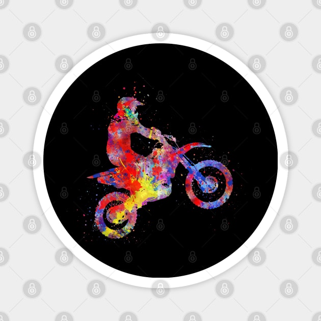 Motocross dirt bike, Magnet by RosaliArt